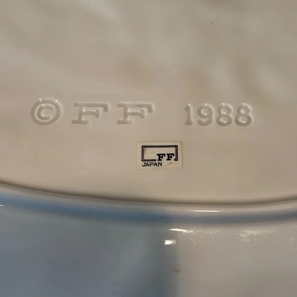 VTG Fitz & Floyd 1988 Ceramic Wall/Platter Bacon & Eggs Farm Scene 3D Glossy 16
